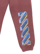 Pantalone per bambina Off White Kids rosso con stampa Diagonals sul retro 44BCH001F26F001 RED OFF WHITE KIDS 