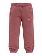 Pantalone per bambina Off White Kids rosso con stampa Diagonals sul retro 44BCH001F26F001 RED OFF WHITE KIDS 