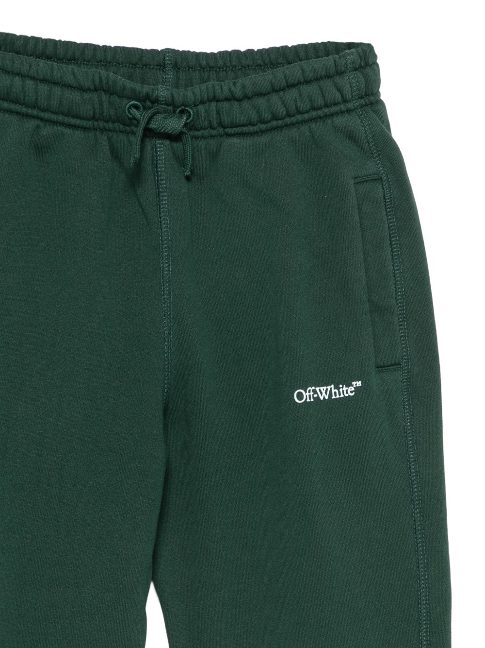 Pantatuta per bambino Off-White Kids verde con stampa logo 44BCH001F26F002 PINE OFF WHITE KIDS 