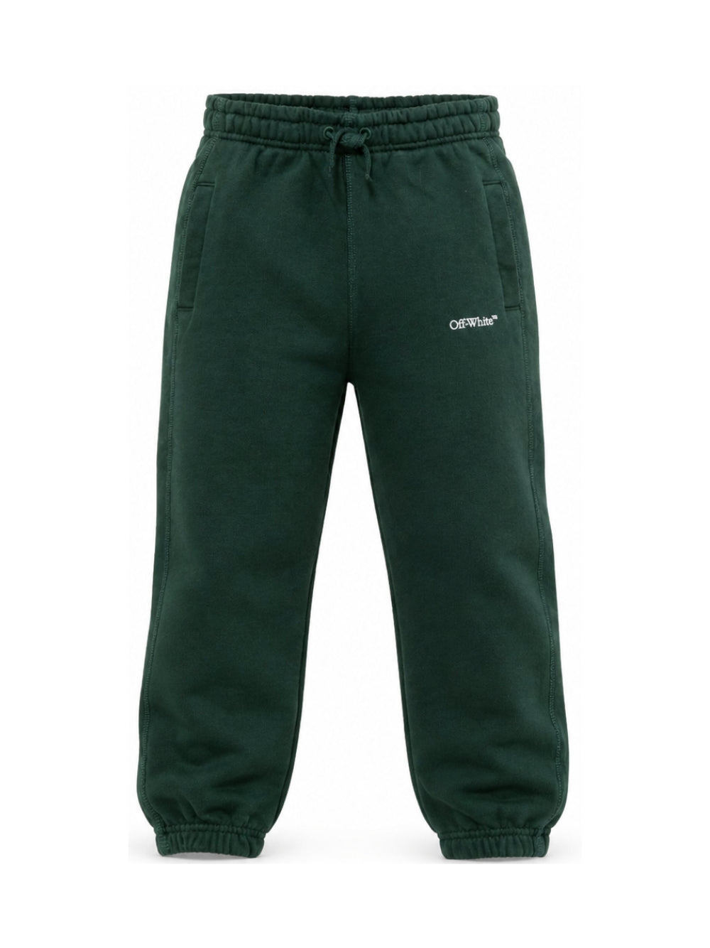 Pantatuta per bambino Off-White Kids verde con stampa logo 44BCH001F26F002 PINE OFF WHITE KIDS 