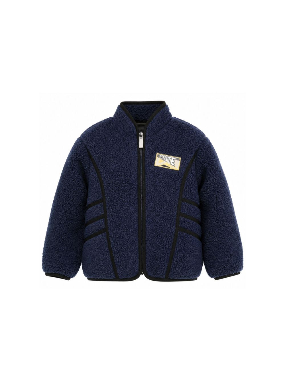 Giubbino per bambino Off-White Kids blu con toppa con logo sul davanti 44BEA025F26F001 BLUE NIGHTS OFF WHITE KIDS 