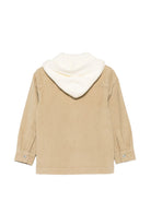 Giacca in velluto per bambino Off-White Kids beige con cappuccio 44BES002F26F001 CORNSTALK OFF WHITE KIDS 