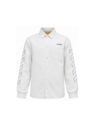 Camicia per bambino Off White Kids bianca con stampa del logo sul petto 44BGE008F26F001 WHITE OFF WHITE KIDS 