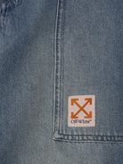 Jeans cargo per bambino Off-White Kids azzurri con effetto slavato 44BYB003F26D001 SAND BLUE OFF WHITE KIDS 