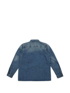Camicia per bambino Off White Kids in denim con tasche sul davanti 44BYD004F26D001 SAND BLUE OFF WHITE KIDS 