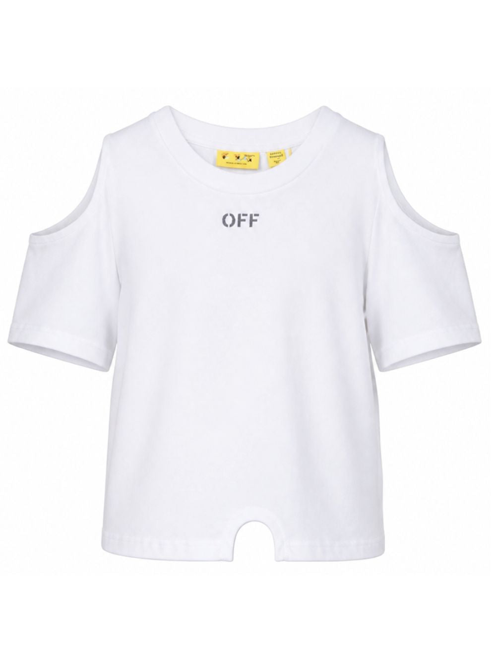 T-shirt per bambina Off White Kids bianca con logo sul davanti 44GAA01EF26J001 WHITE OFF WHITE KIDS 