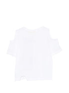 T-shirt per bambina Off White Kids bianca con logo sul davanti 44GAA01EF26J001 WHITE OFF WHITE KIDS 