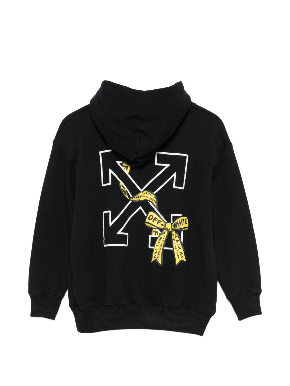 Felpa per bambina Off White Kids nera con stampa grafica sul davanti 44GBB002F26F008 BLACK OFF WHITE KIDS 