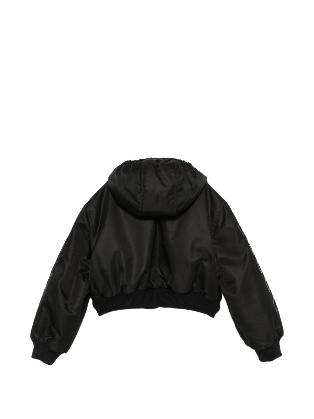 Giubbino per bambina Off- White Kids nero con stampa grafica sul davanti 44GEH005F26F001 BLACK OFF WHITE KIDS 