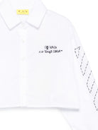 Camicia per bambina Off-White Kids bianca con colletto classico 44GGE002F26F002 WHITE OFF WHITE KIDS 
