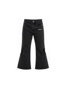 Jeans Bookish Meteor per bambina Off-White Kids neri con dettagli cut-out 44GYA001F26D001 BLACK OFF WHITE KIDS 
