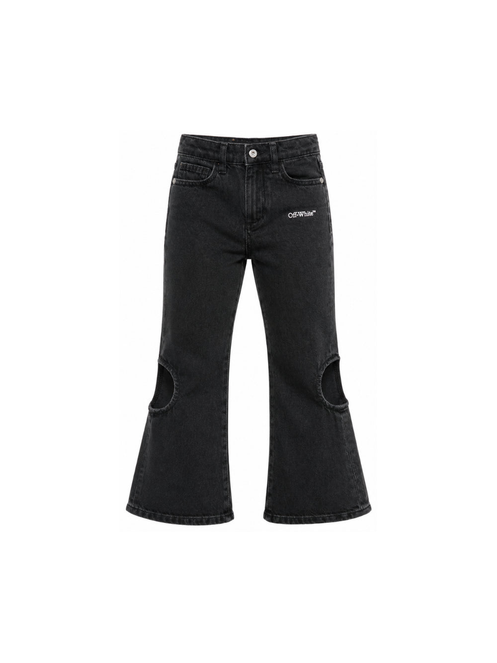 Jeans per bambina Off-White Kids denim con logo ricamato sul davanti 44GYA002F26D001 BLUSH OFF WHITE KIDS 