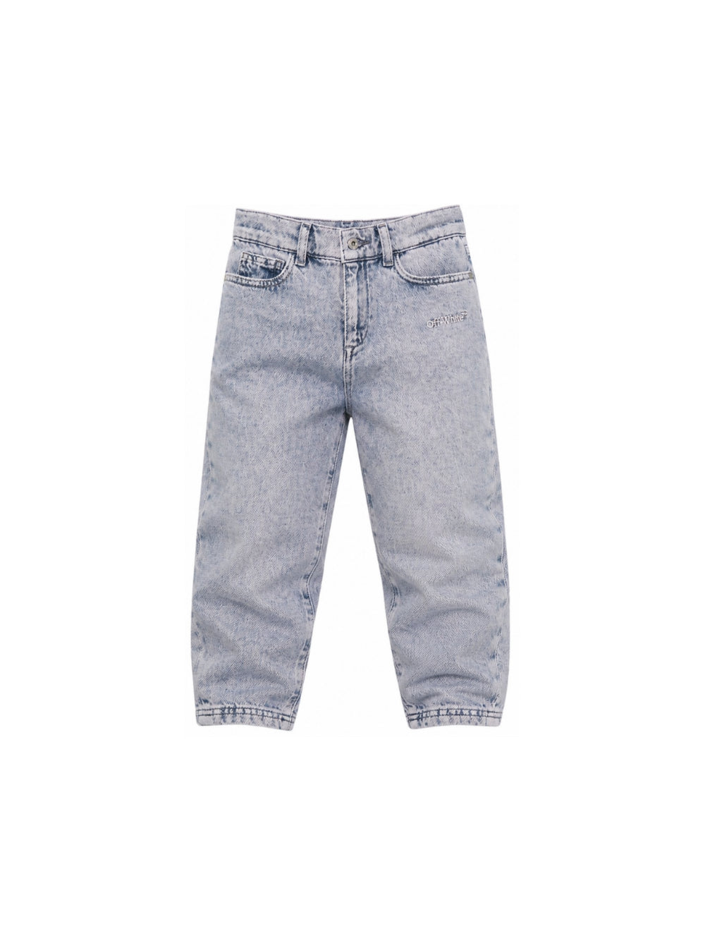 Cargo Arrows per bambina Off-White Kids in denim con logo 44GYB004F26D001 BLUE LIGHT OFF WHITE KIDS 