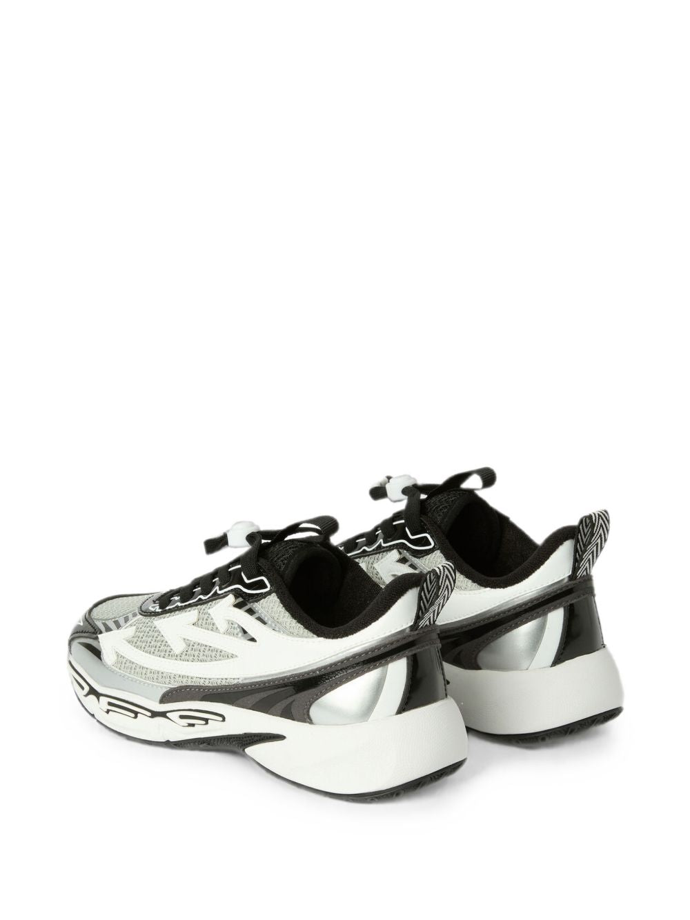 Sneakers per bambino Off White Kids bianche e nere con logo OF06029001 LTGYBK OFF WHITE KIDS 