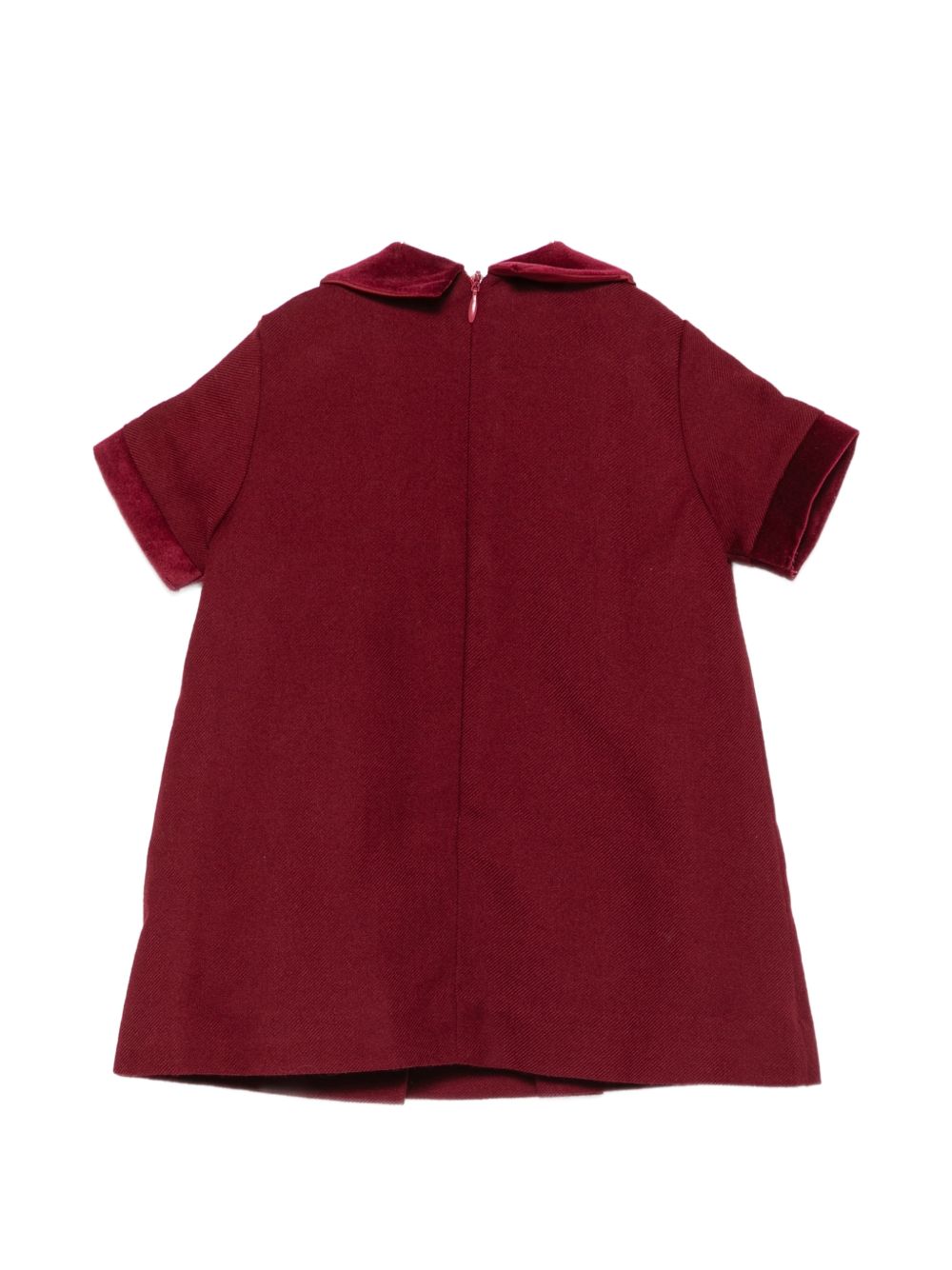 Abito per neonata Paio Crippa Kids rosso con colletto Peter Pan e in velluto BICE 30 PAIO CRIPPA KIDS 