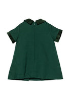 Abito per neonata Paio Crippa Kids verde colletto e polsini in velluto BICE 58 PAIO CRIPPA KIDS 
