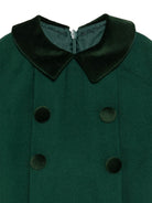 Abito per neonata Paio Crippa Kids verde colletto e polsini in velluto BICE 58 PAIO CRIPPA KIDS 