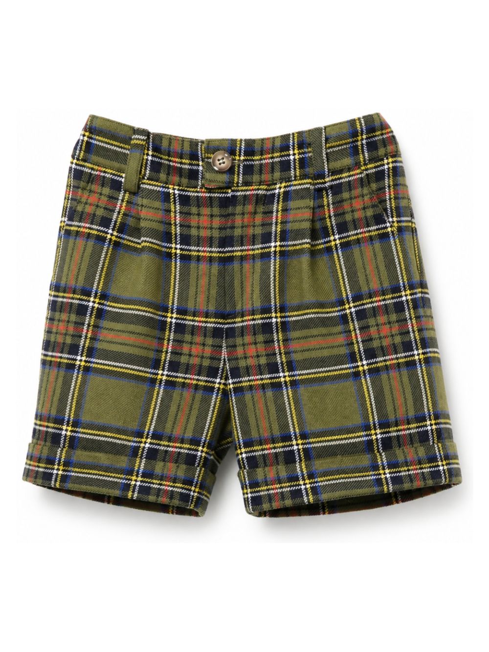 Shorts per neonato Paio Crippa verde oliva con dettaglio a pieghe BOSSO 4632 PAIO CRIPPA KIDS 