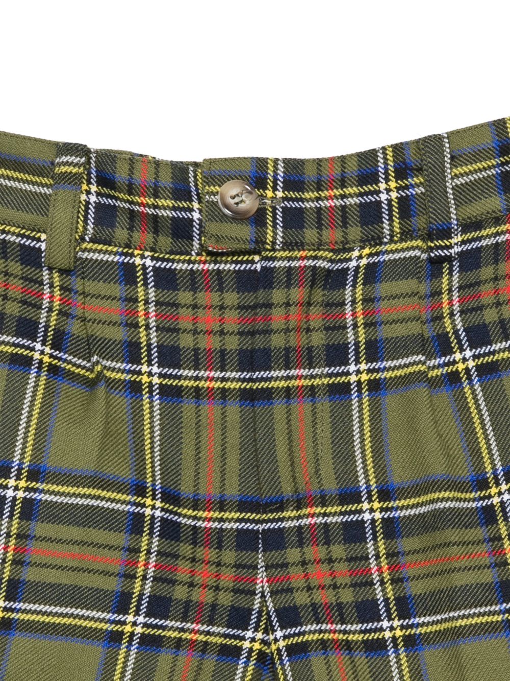 Shorts per neonato Paio Crippa verde oliva con dettaglio a pieghe BOSSO 4632 PAIO CRIPPA KIDS 