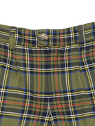 Shorts per neonato Paio Crippa verde oliva con dettaglio a pieghe BOSSO 4632 PAIO CRIPPA KIDS 