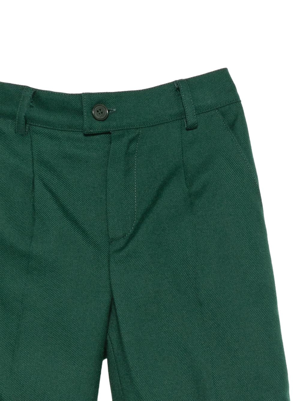 Shorts per neonato Paio Crippa verde scuro con pieghe BOSSO 58 PAIO CRIPPA KIDS 
