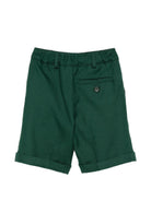 Shorts per neonato Paio Crippa verde scuro con pieghe BOSSO 58 PAIO CRIPPA KIDS 