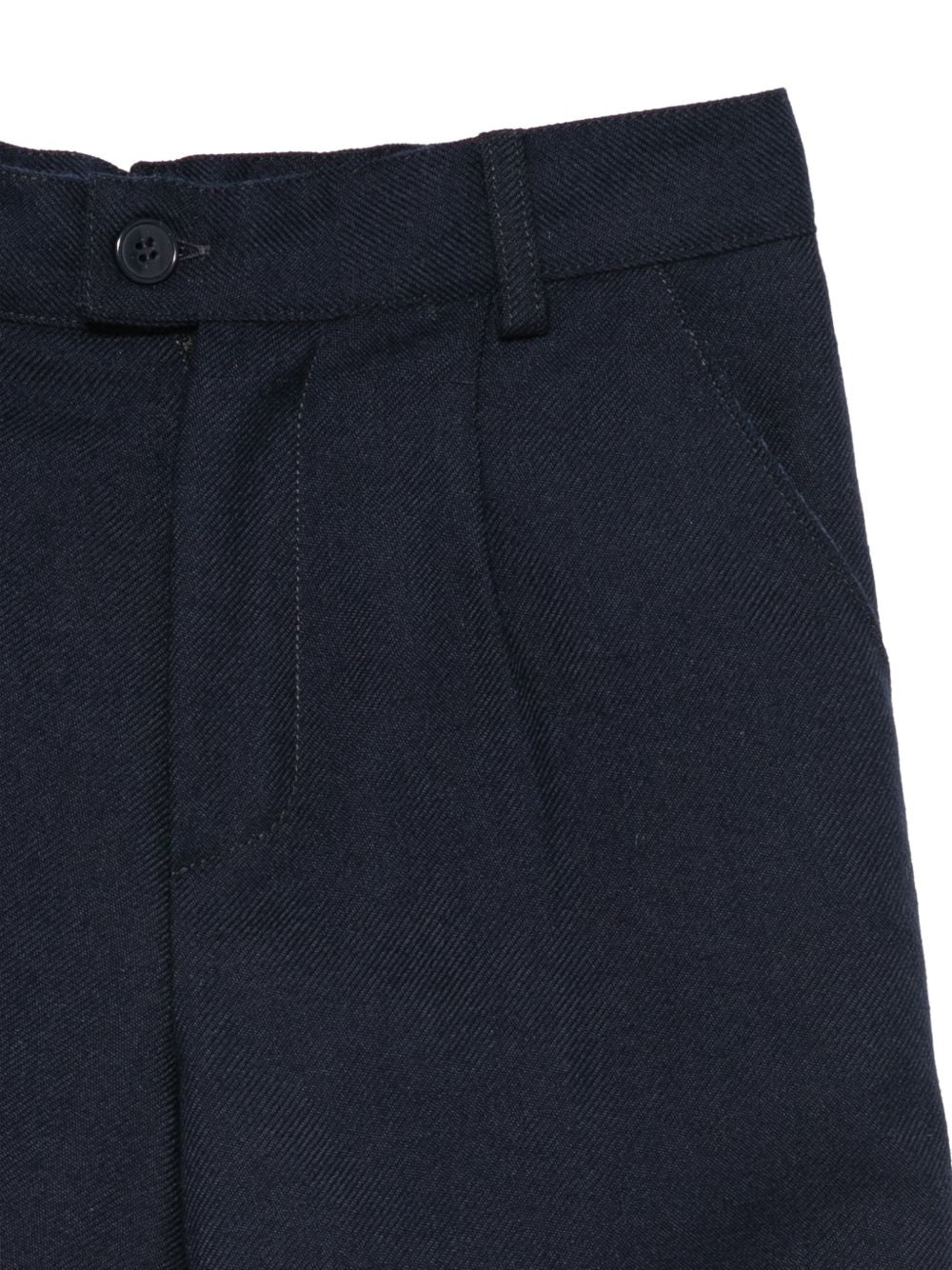 Shorts per neonato Paio Crippa blu navy con dettaglio a pieghe BOSSO 78 PAIO CRIPPA KIDS 
