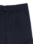 Shorts per neonato Paio Crippa blu navy con dettaglio a pieghe BOSSO 78 PAIO CRIPPA KIDS 