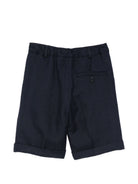 Shorts per neonato Paio Crippa blu navy con dettaglio a pieghe BOSSO 78 PAIO CRIPPA KIDS 