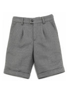 Shorts per neonato Paio Crippa grigio con risvolto a pieghe BOSSO 95 PAIO CRIPPA KIDS 