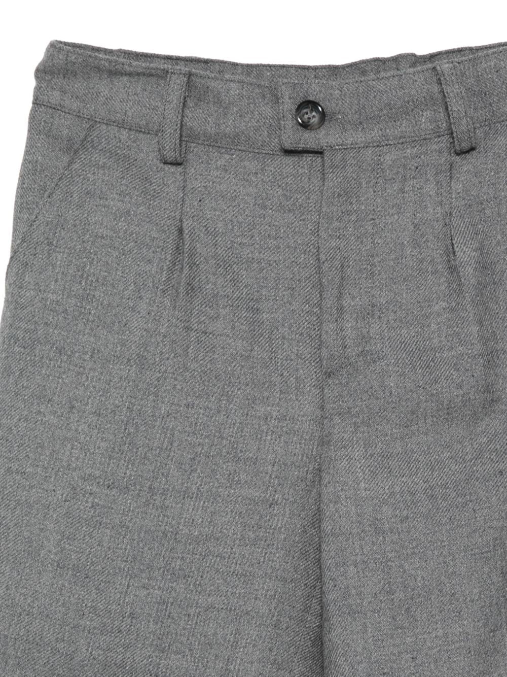 Shorts per neonato Paio Crippa grigio con risvolto a pieghe BOSSO 95 PAIO CRIPPA KIDS 