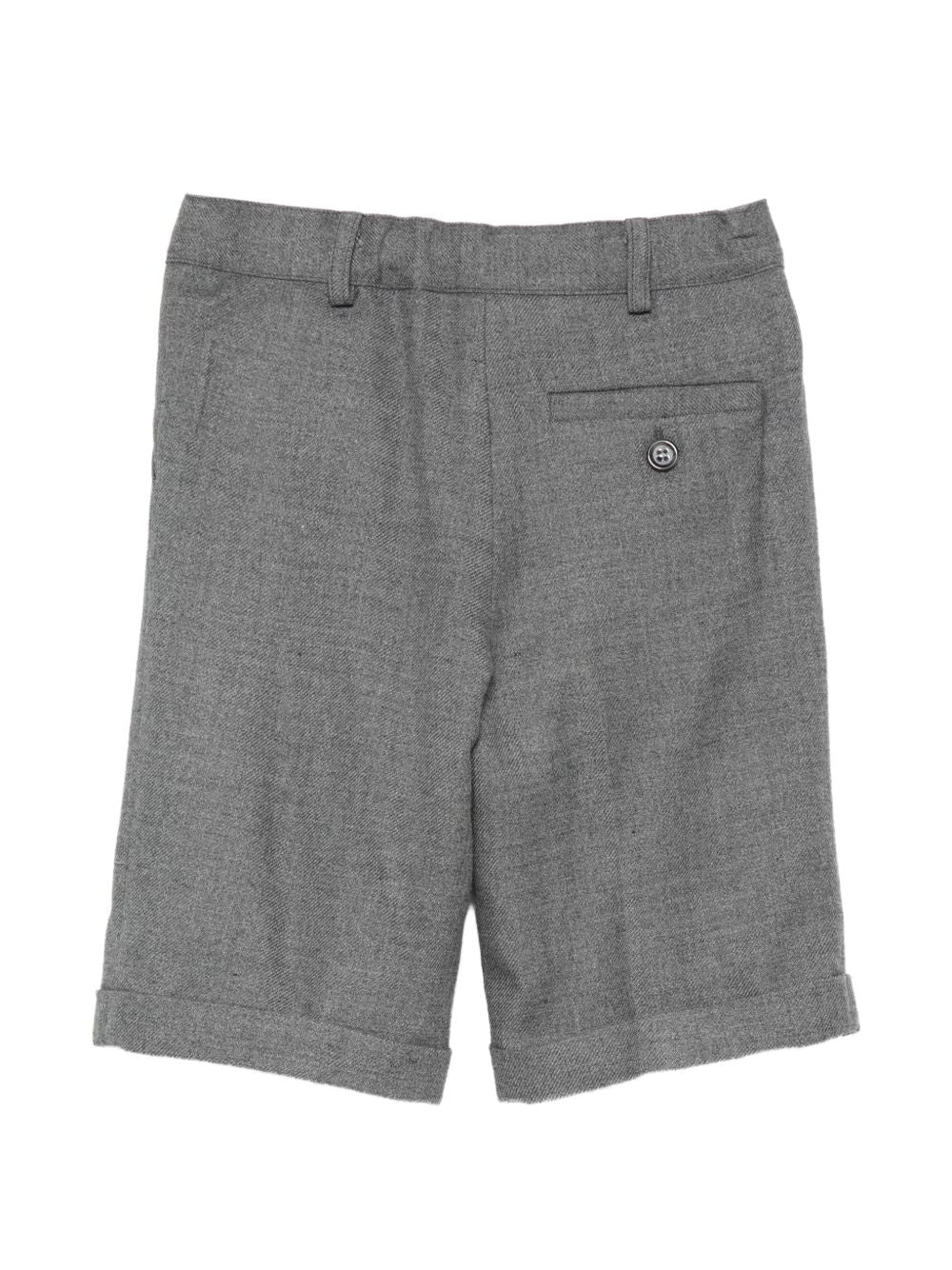 Shorts per neonato Paio Crippa grigio con risvolto a pieghe BOSSO 95 PAIO CRIPPA KIDS 