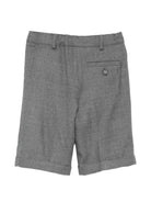Shorts per neonato Paio Crippa grigio con risvolto a pieghe BOSSO 95 PAIO CRIPPA KIDS 