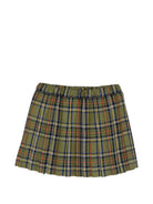 Gonna per bambina Paio Crippa Kids verde con motivo a quadri BUCANEVE 4632 PAIO CRIPPA KIDS 