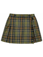 Gonna per bambina Paio Crippa Kids verde con motivo a quadri BUCANEVE 4632 PAIO CRIPPA KIDS 