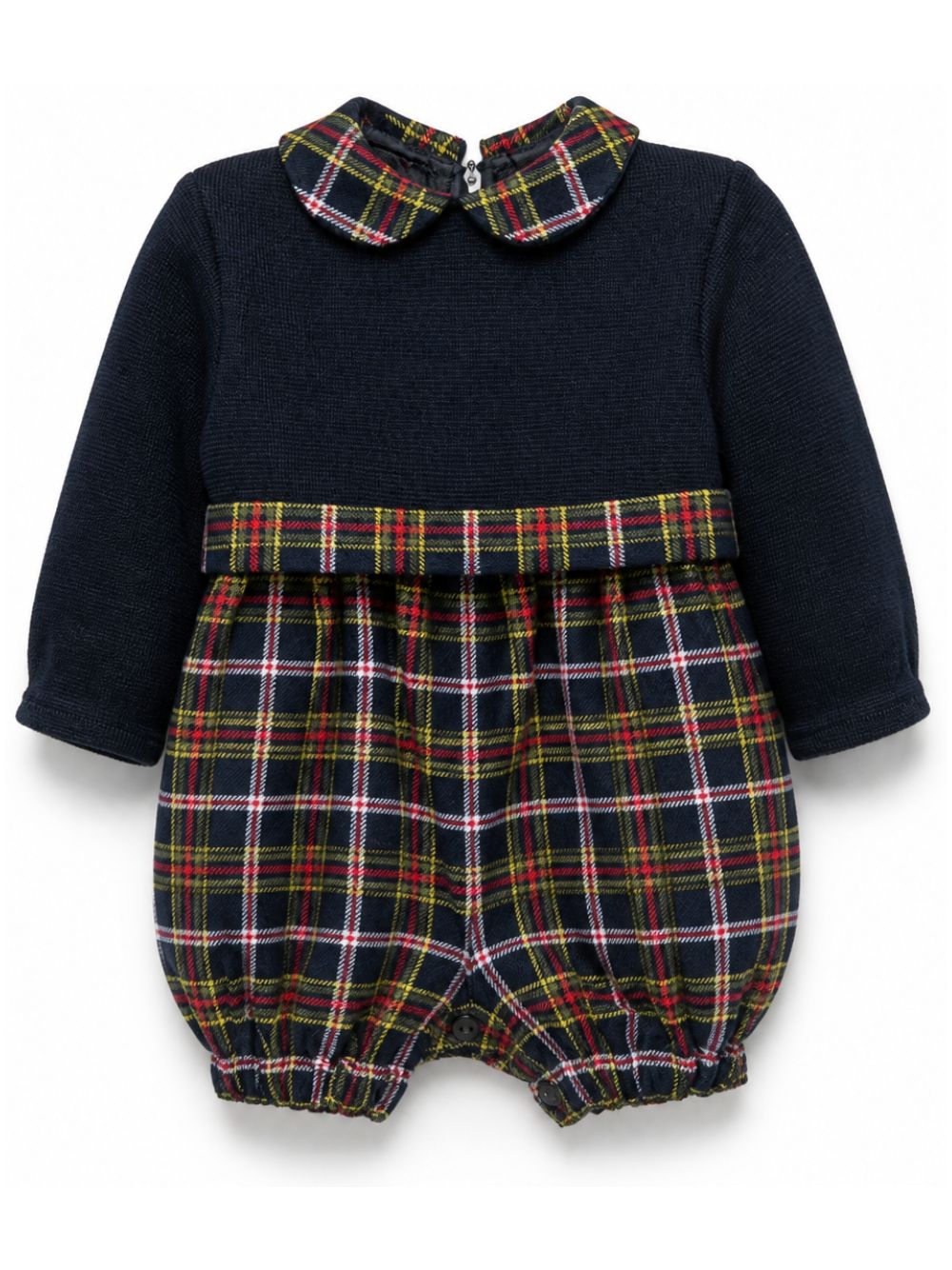Tutina per neonata Paio Crippa Kids blu con motivo tartan CASTAGNA 78/4636 PAIO CRIPPA KIDS 