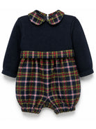 Tutina per neonata Paio Crippa Kids blu con motivo tartan CASTAGNA 78/4636 PAIO CRIPPA KIDS 