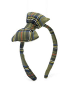 Cerchietto per bambina Paio Crippa Kids verde con fiocco scozzese CERCHIETTO 4632 PAIO CRIPPA KIDS 