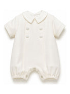 Tutina per neonato Paio Crippa Kids bianca con chiusura posteriore con zip FICO 2 PAIO CRIPPA KIDS 