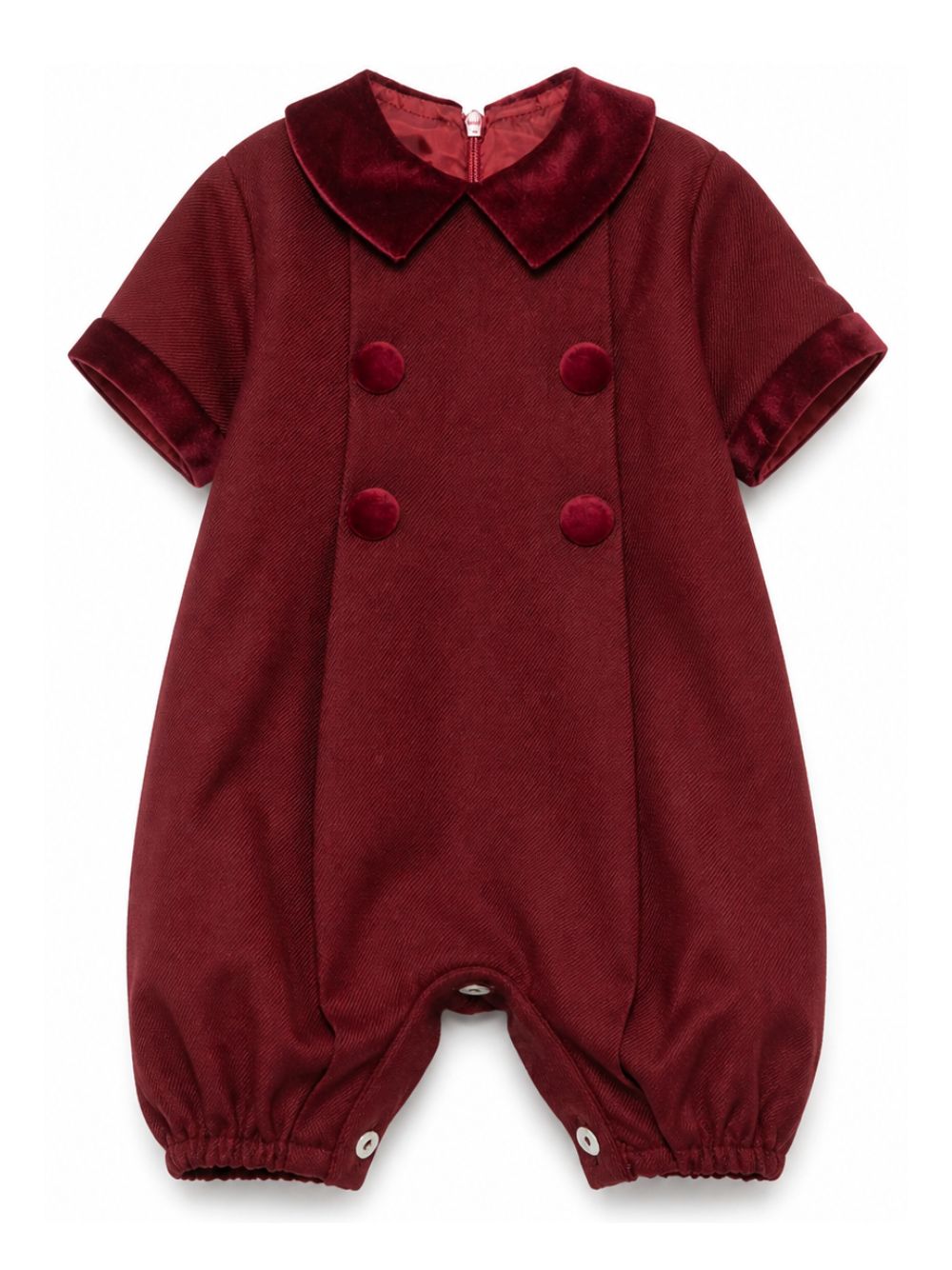 Tutina per neonato Paio Crippa Kids rossa in tessuto twill FICO 30 PAIO CRIPPA KIDS 