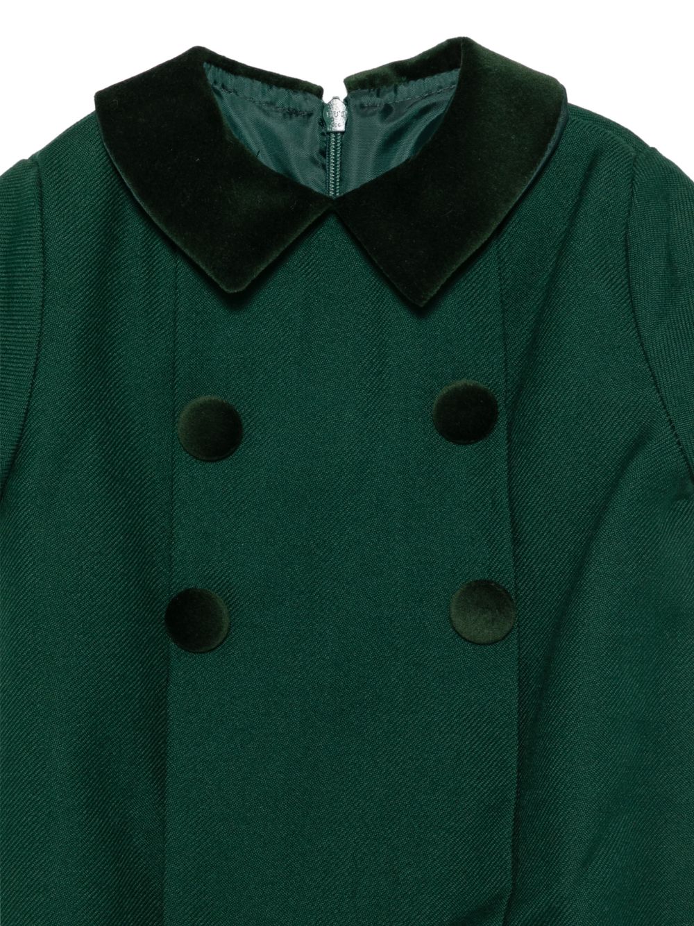 Tutina per neonato Paio Crippa Kids verde in tessuto twill<BR/> FICO 58 PAIO CRIPPA KIDS 