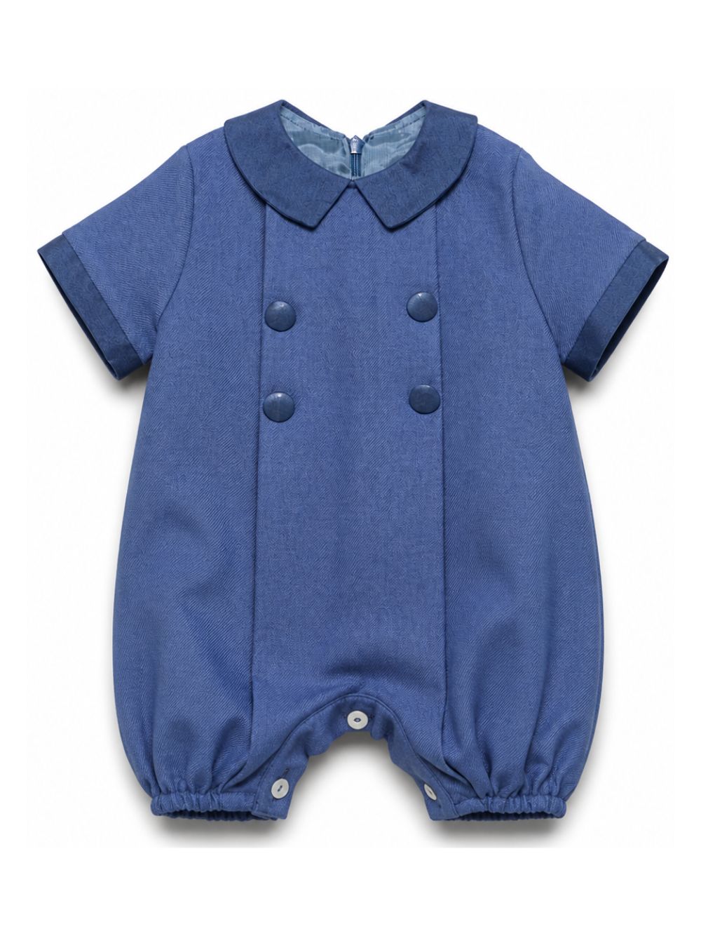 Tutina per neonato Paio Crippa Kids blu in tessuto twill<BR/><BR/> FICO 68 PAIO CRIPPA KIDS 