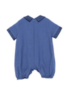 Tutina per neonato Paio Crippa Kids blu in tessuto twill<BR/><BR/> FICO 68 PAIO CRIPPA KIDS 