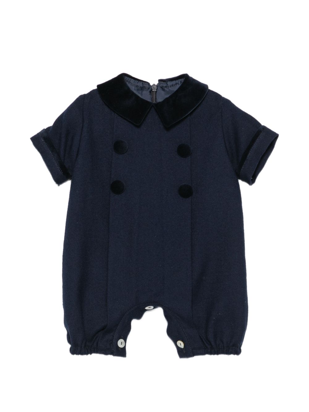 Tutina per neonato Paio Crippa Kids blu in tessuto twill FICO 78 PAIO CRIPPA KIDS 