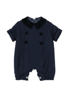Tutina per neonato Paio Crippa Kids blu in tessuto twill FICO 78 PAIO CRIPPA KIDS 