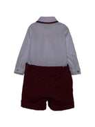 Completo per neonato Paio Crippa bordeaux con colletto alla Peter Pan LAMPONE 30 PAIO CRIPPA KIDS 