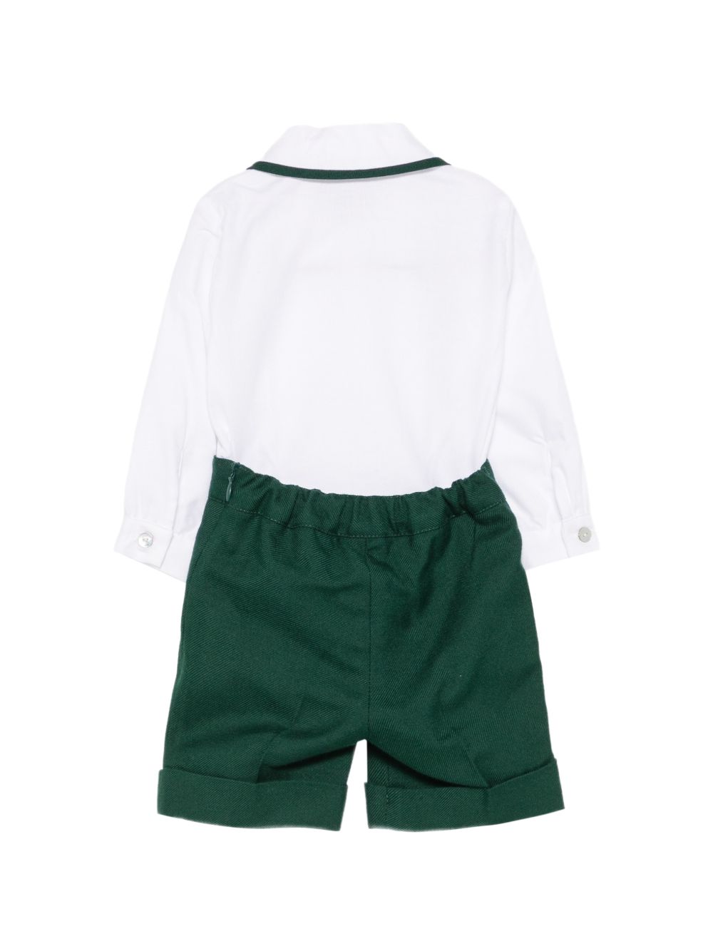 Completo per neonato Paio Crippa verde con dettaglio plissettato LAMPONE 58 PAIO CRIPPA KIDS 