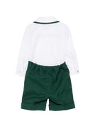 Completo per neonato Paio Crippa verde con dettaglio plissettato LAMPONE 58 PAIO CRIPPA KIDS 