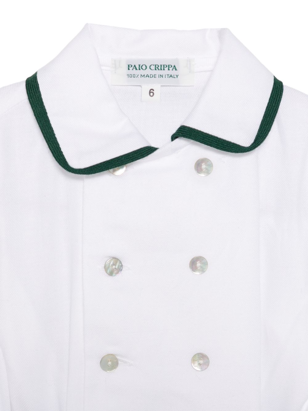 Completo per neonato Paio Crippa verde con dettaglio plissettato LAMPONE 58 PAIO CRIPPA KIDS 