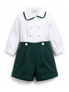Completo per neonato Paio Crippa verde con dettaglio plissettato LAMPONE 58 PAIO CRIPPA KIDS 